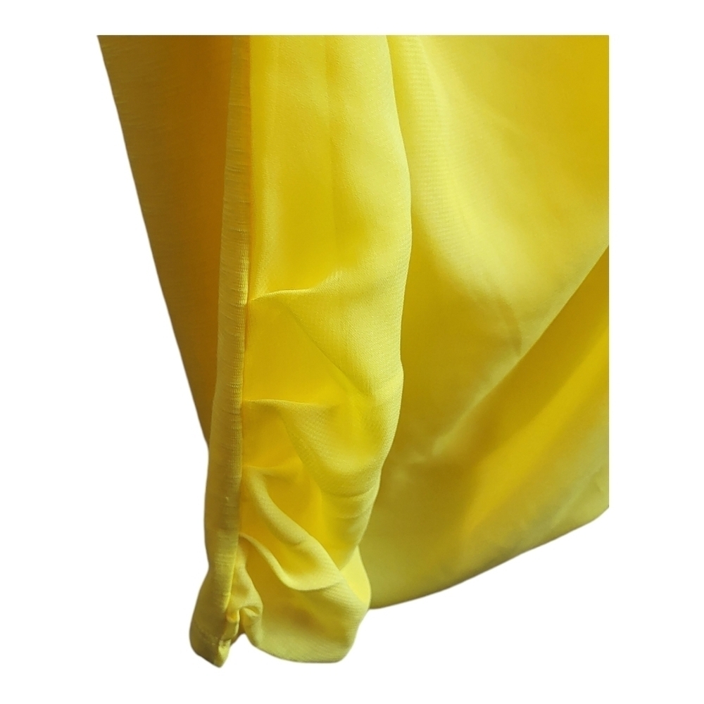 Rafaella Studio, Beautiful Yellow Chiffon Drape Front ,Women's Blouse, Size L - Picture 3 of 7